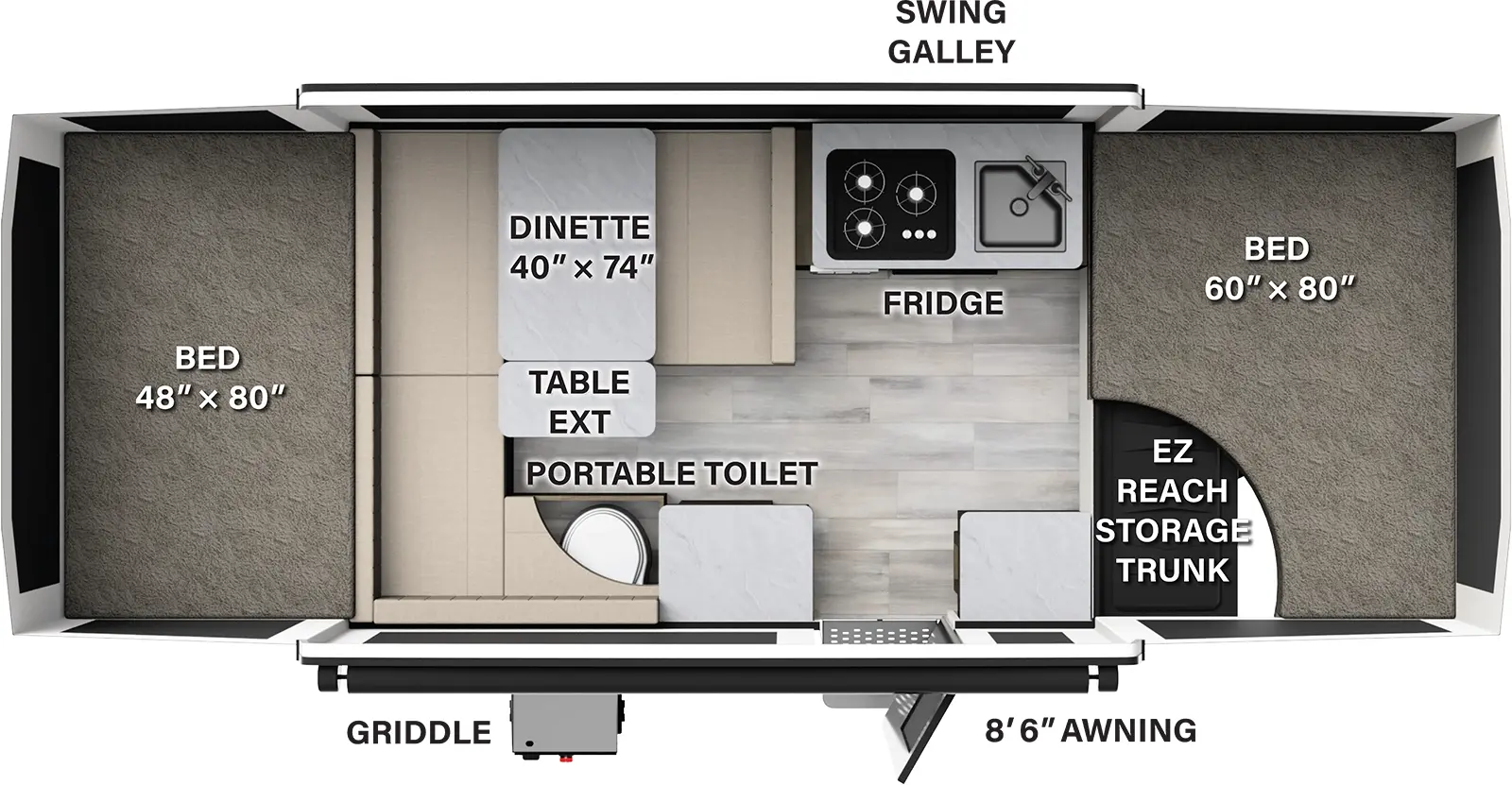 Rockwood Extreme Sports Package 1910ESP Floorplan